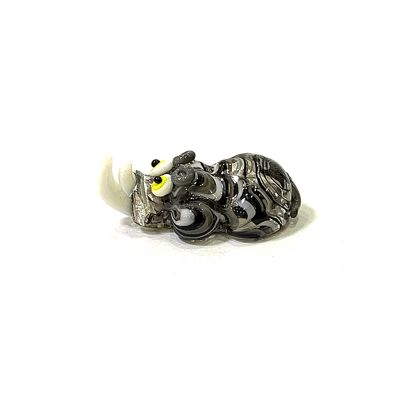 Miniature Glass Rhino Figurine - огляд і ціна Bonsai Garden Japan