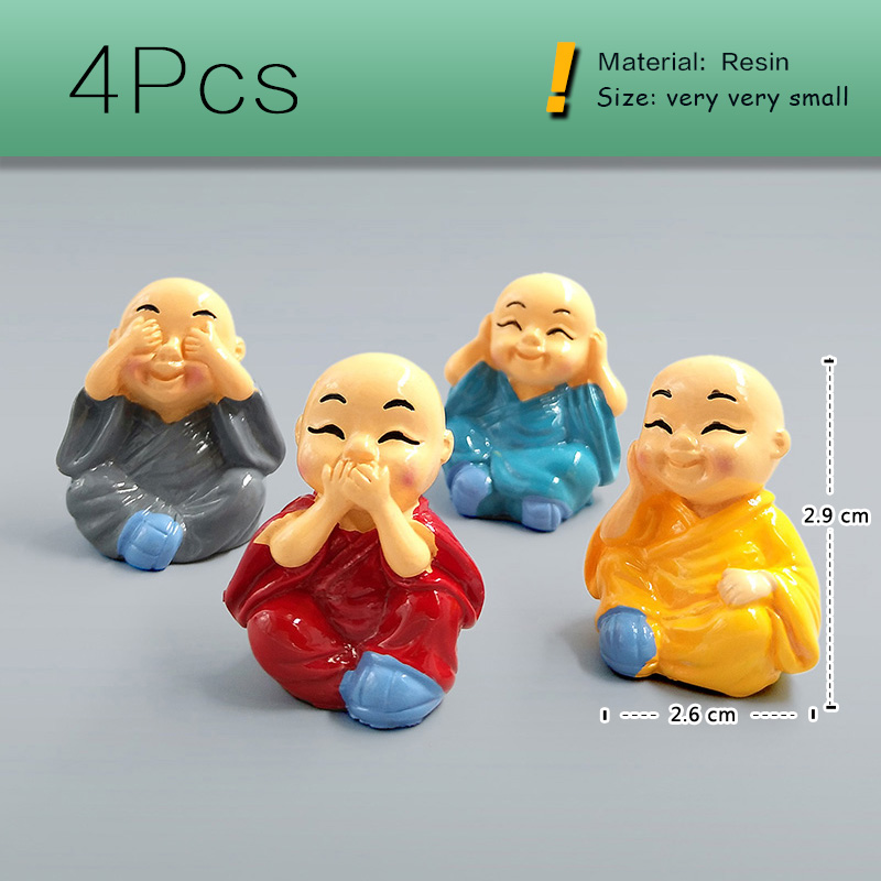 4pcs Chinese Kongfu Monk Minia - огляд і ціна Bonsai Garden Japan