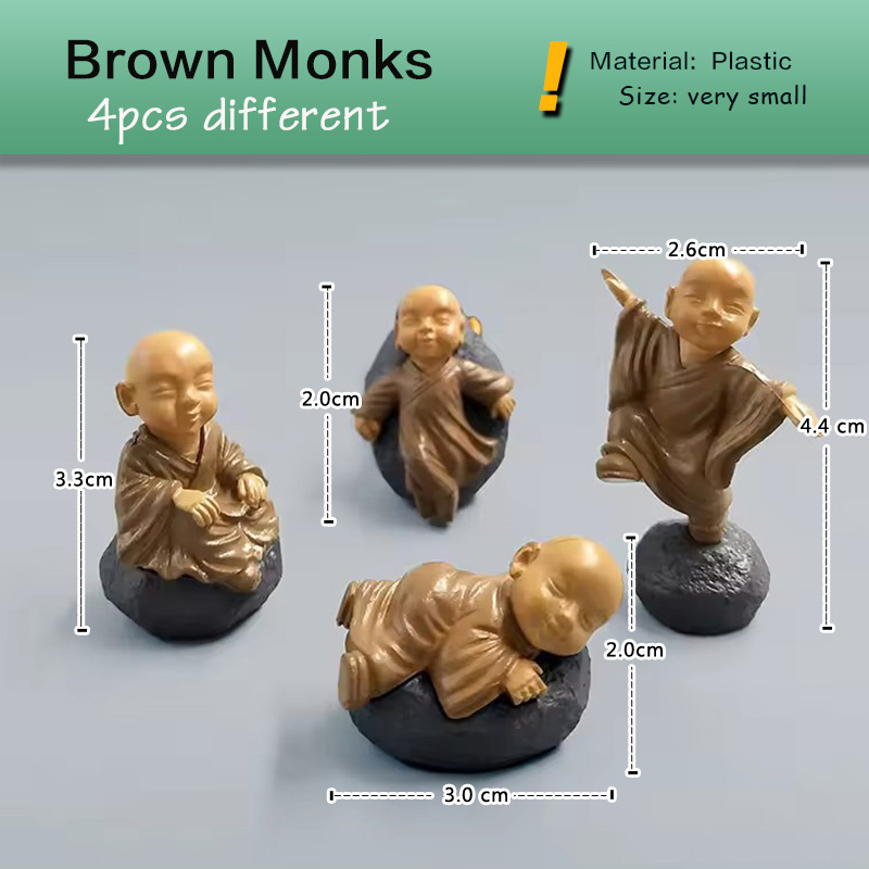 4pcs Chinese Kongfu Monk Minia - огляд і ціна Bonsai Garden Japan