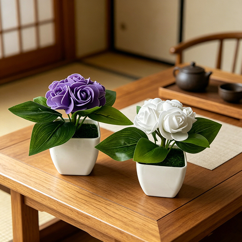 4pcs artificial 6 roses simula - огляд і ціна Bonsai Garden Restaurant