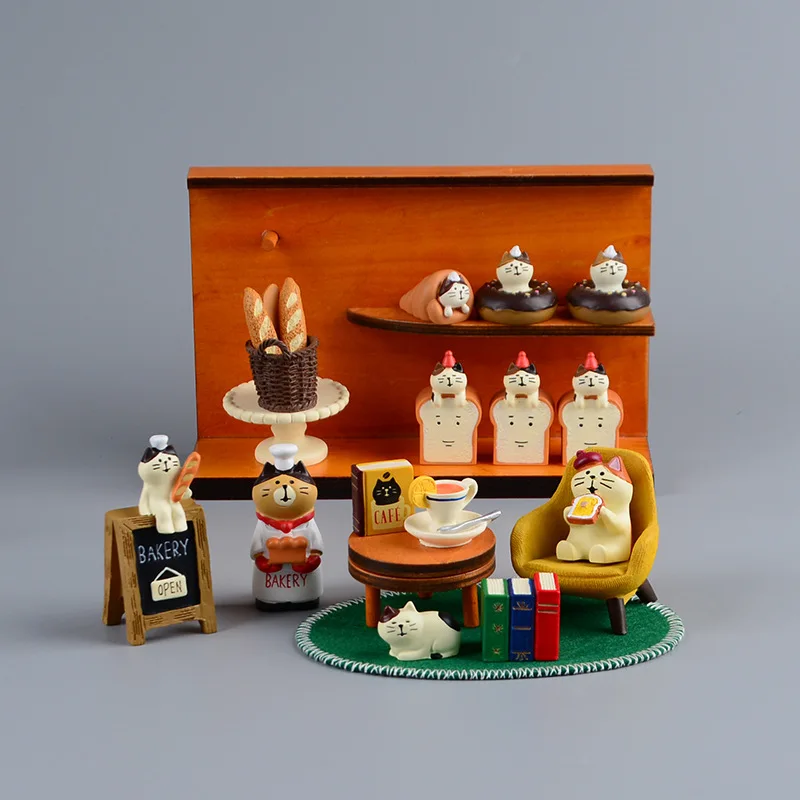 Zakka Style Cartoon Cat Bread  - огляд і ціна Bonsai Garden Japan