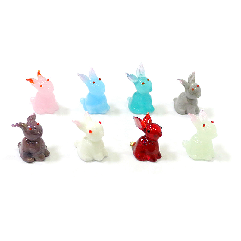 2pcs Mini Glass Bunny Figurine - огляд і ціна Bonsai Garden Japan