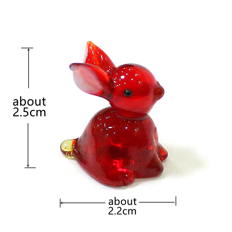 2pcs Mini Glass Bunny Figurine - огляд і ціна Bonsai Garden Japan