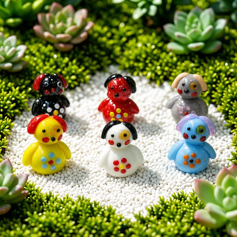 Cute Handmade Mini Glass Dog F - огляд і ціна Bonsai Garden Japan